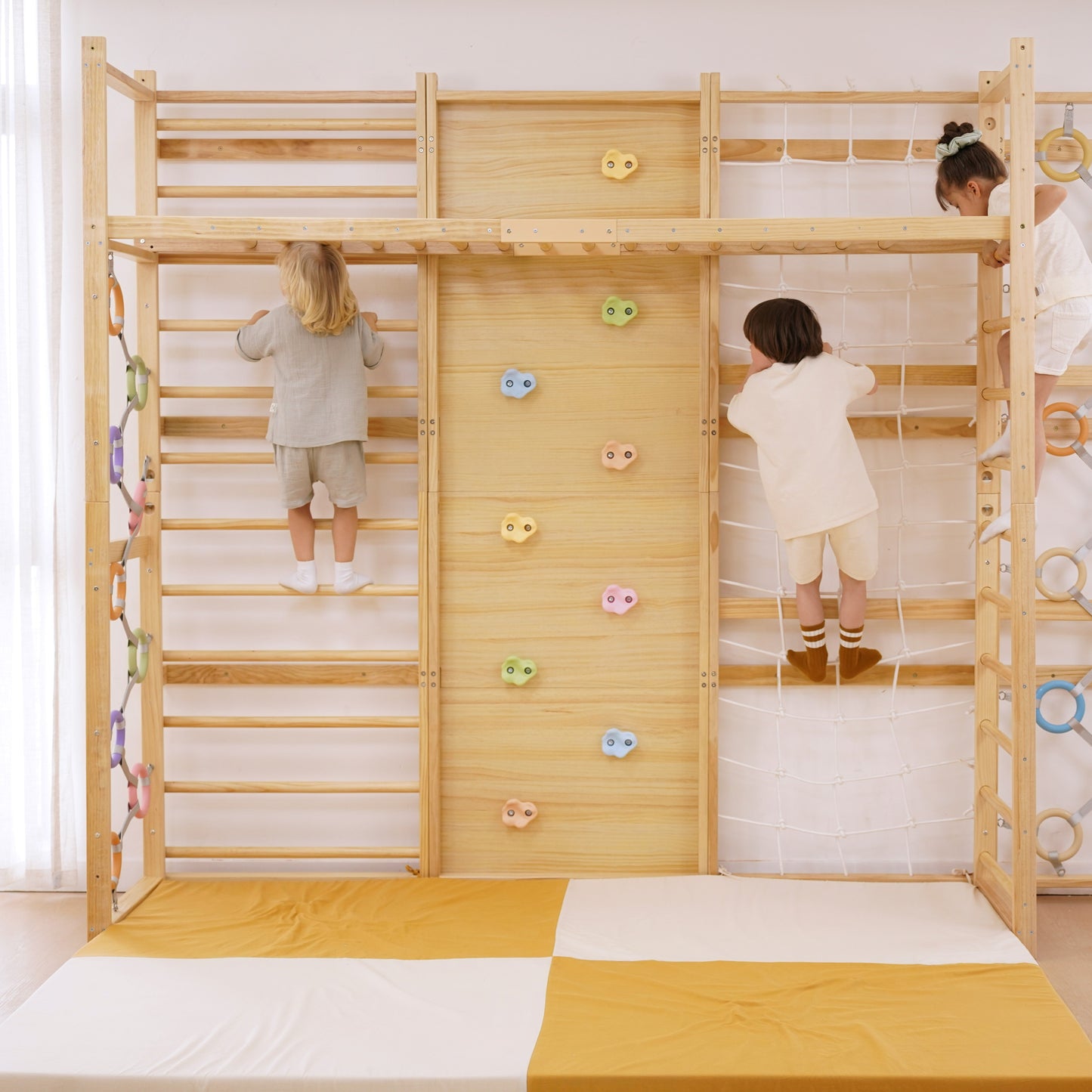 Monkey Bar Attachment – For 79 Inch MODULAR Walnut Swedish Ladder