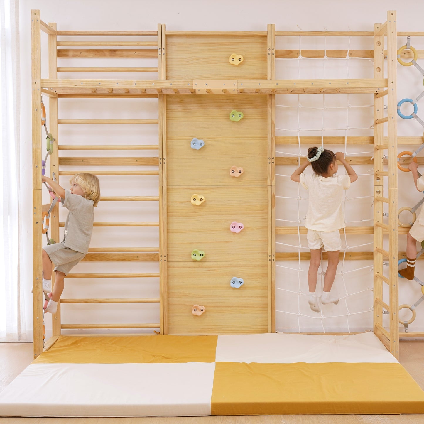 Monkey Bar Attachment – For 94.5 Inch MODULAR Walnut Swedish Ladder