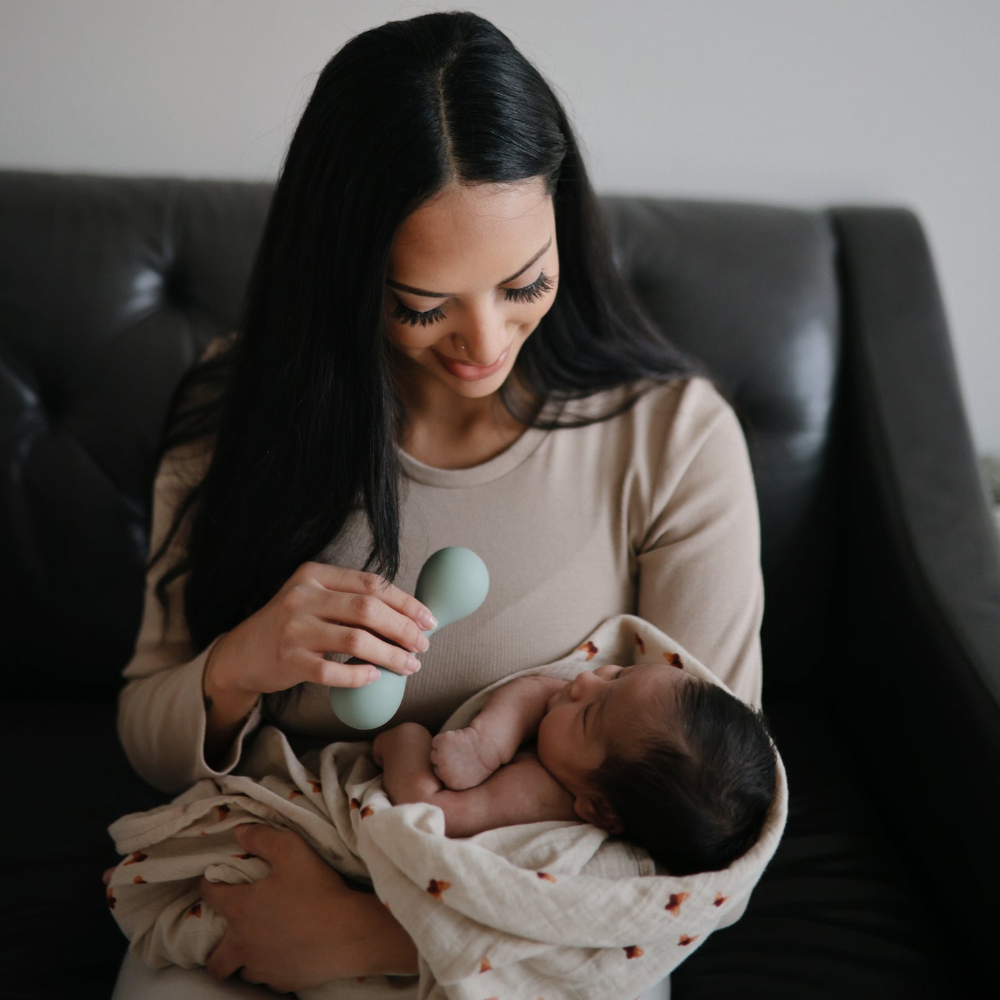 Silicone Baby Rattle Toy - Chickadees Wooden Toys