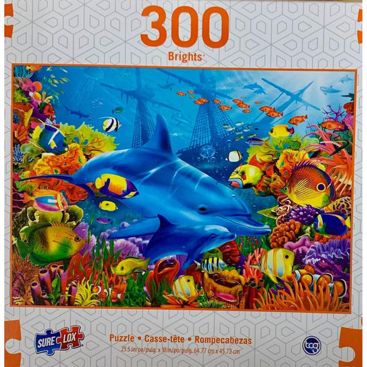 Dolphin Shipwreck Brights 300 Piece Jigsaw Puzzle Sure Lox