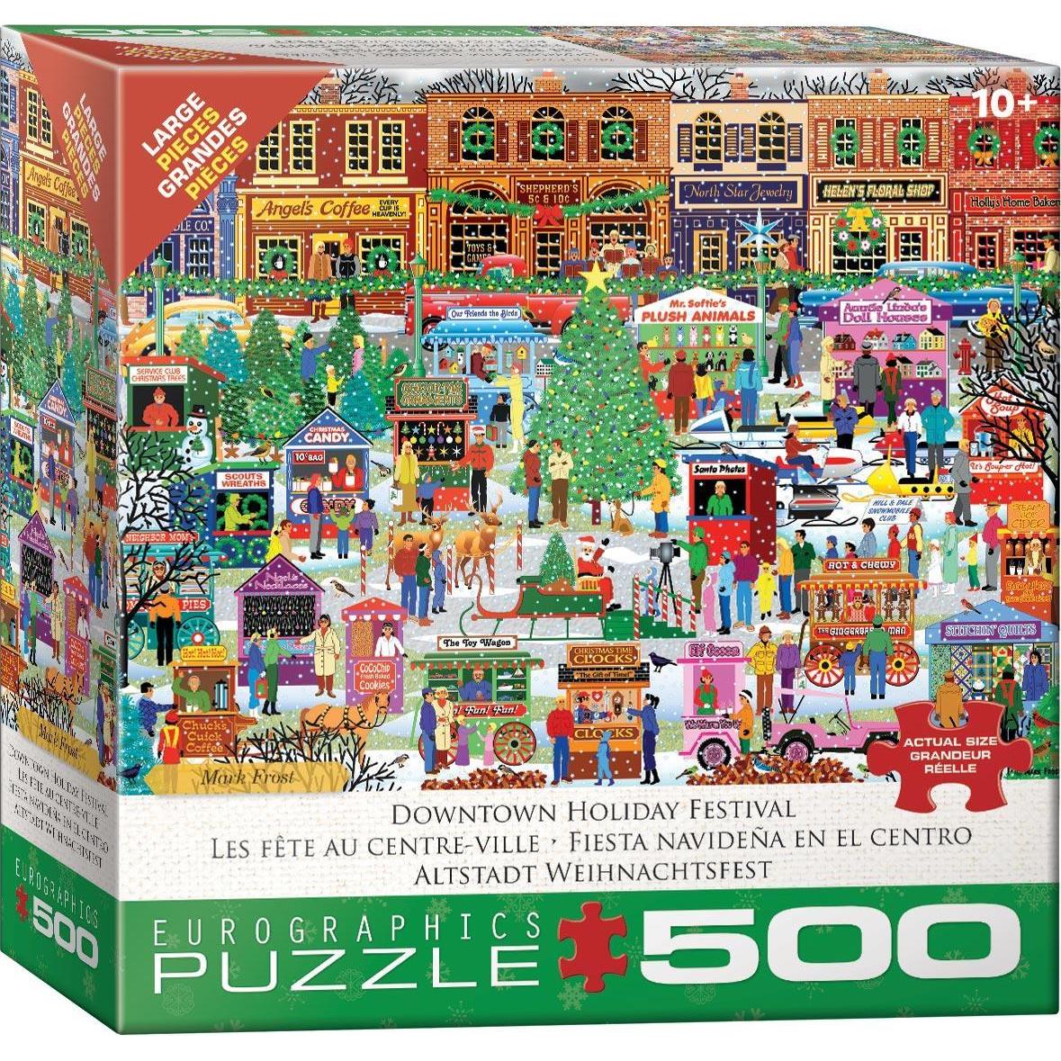 Downtown Holiday Festival 500 Piece Jigsaw Puzzle Eurographics