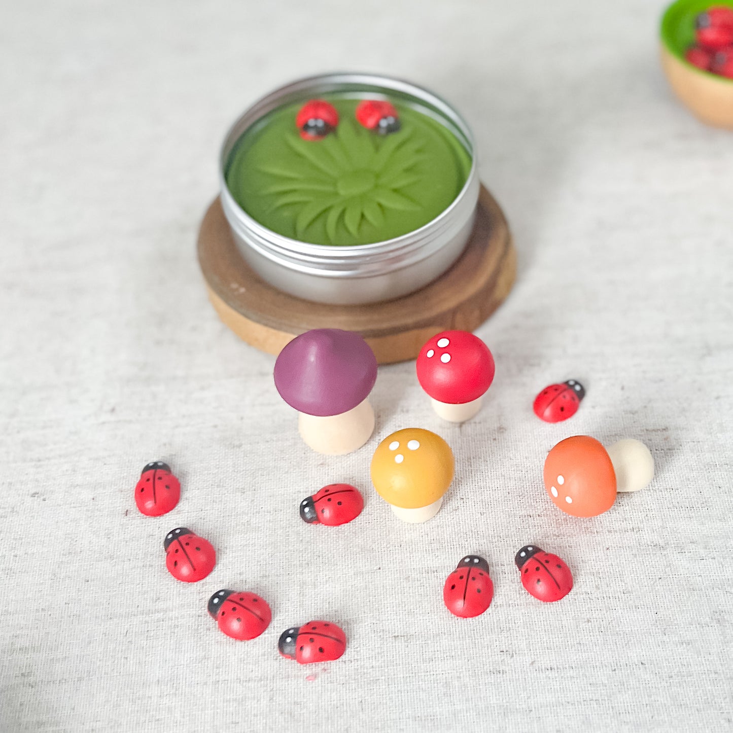 Ladybug Garden Play Dough Mini - Chickadees Wooden Toys