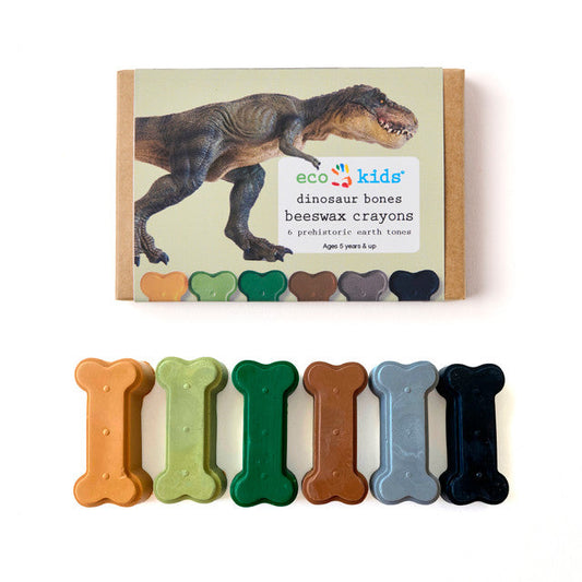 Non-Toxic Beeswax Crayons - Dinosaur Bone - Chickadees Wooden Toys