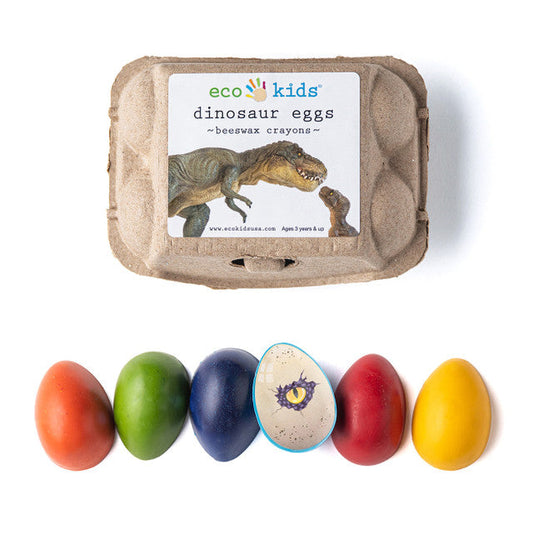 Non-Toxic Beeswax Crayons - Dinosaur Eggs - Chickadees Wooden Toys