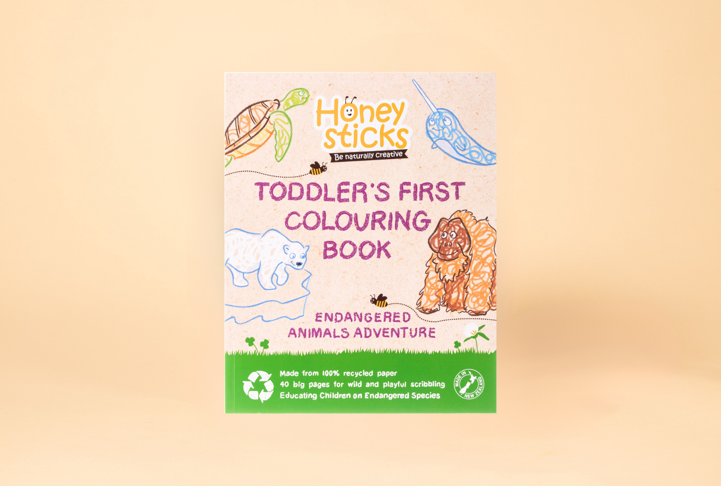 Toddlers First Coloring Book - An Endangered Animals Adventure