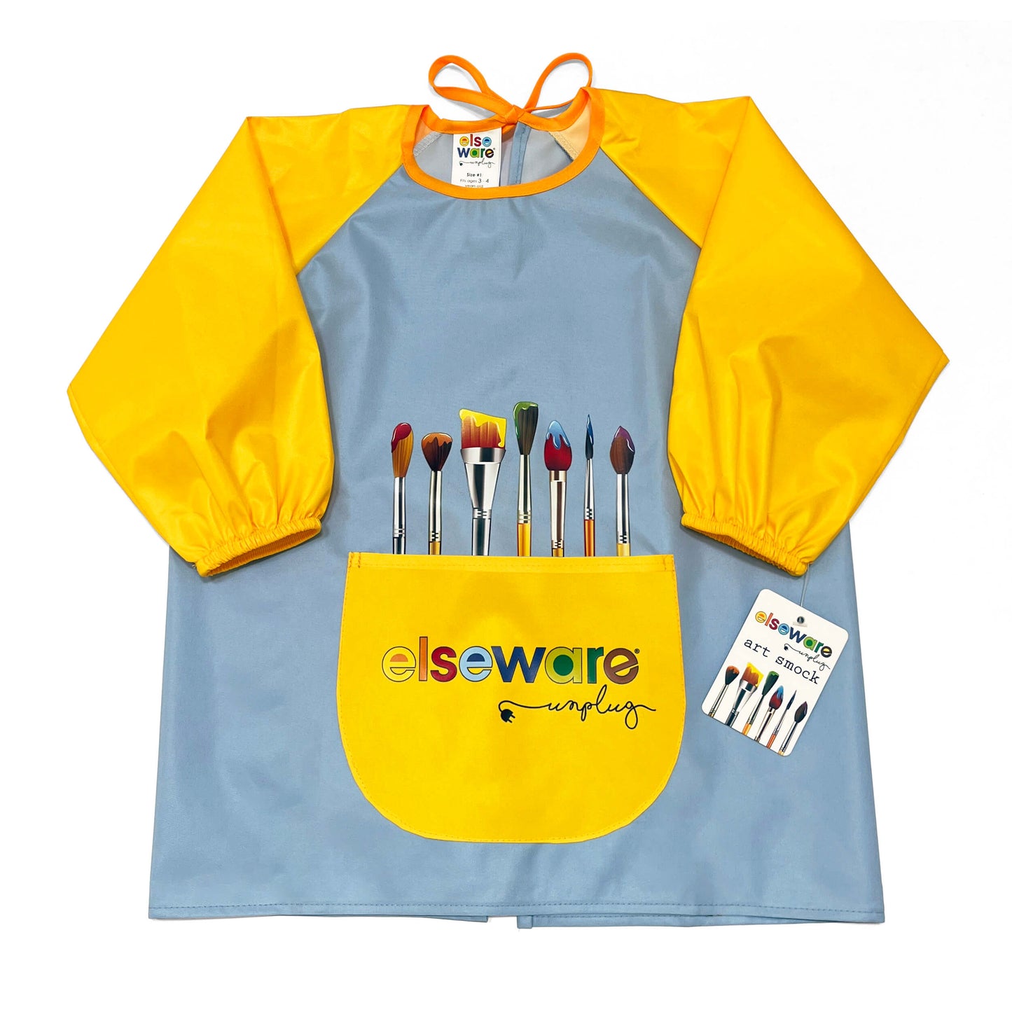 Art Smock with Pocket (Ages 3-6, 2 Sizes) Kid-Friendly