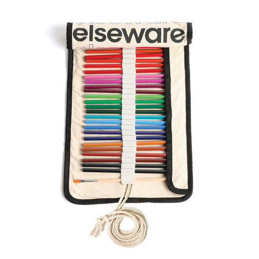 Watercolor Pencils – 36 Colors – Canvas Rollup – Eco-Friendly - Chickadees Wooden Toys