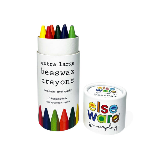 Eco-Kids Non-Toxic Beeswax Crayons (Extra Large) - by Elseware Unplug - Chickadees Wooden Toys