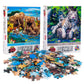 Elephants & Tigers Set of 2 300 Piece Lenticular Jigsaw Puzzles Prime 3D