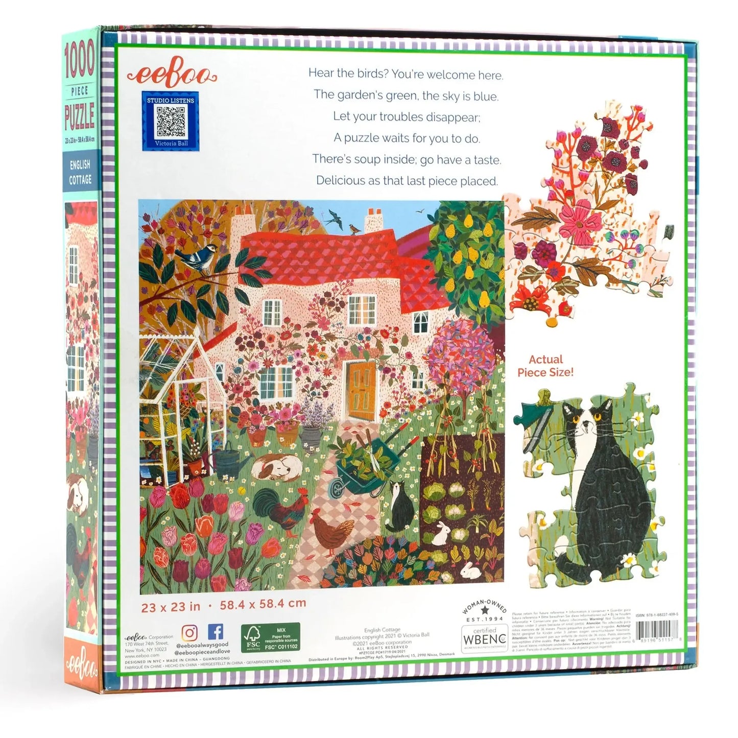 English Cottage 1000 Piece Jigsaw Puzzle eeBoo