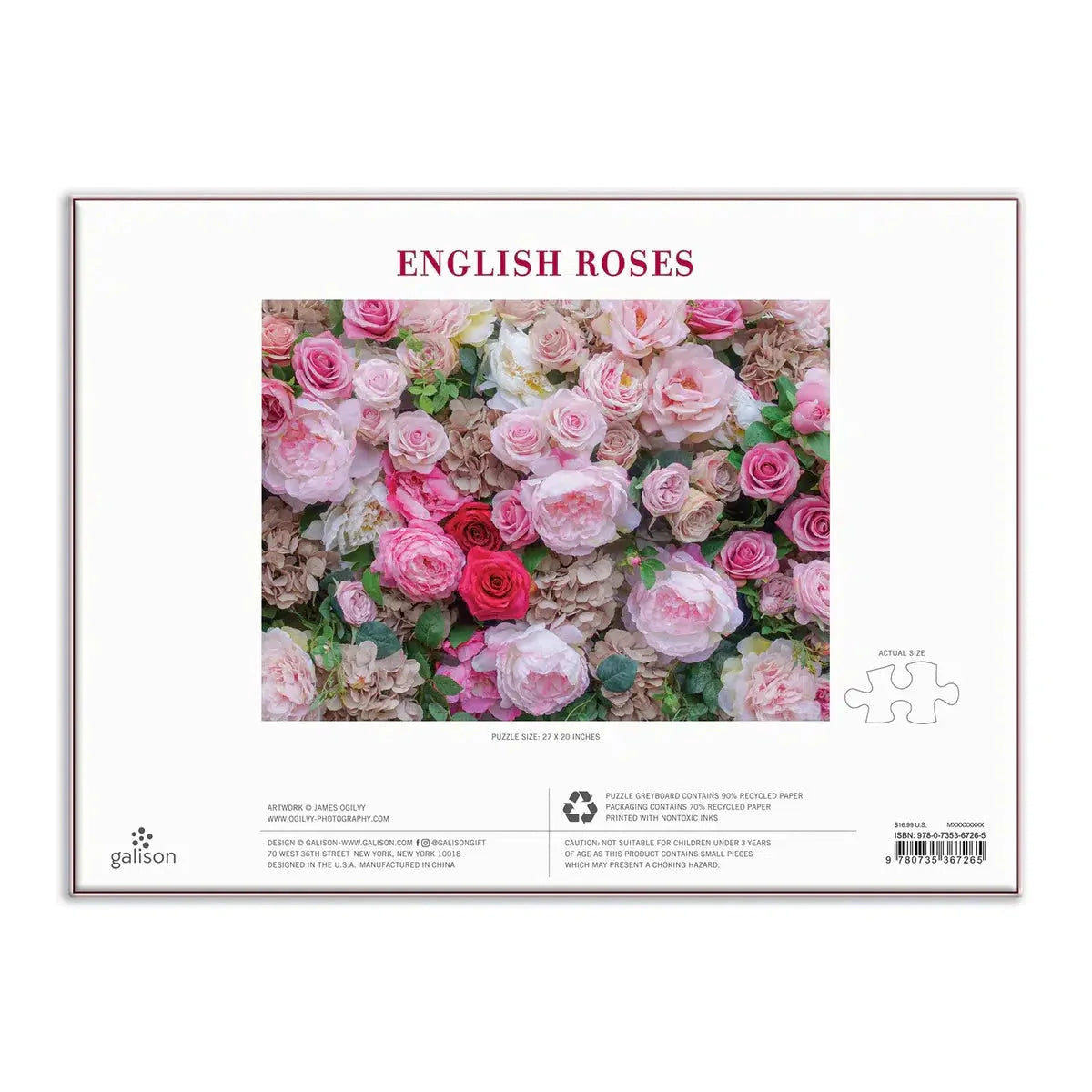English Roses 1000 Piece Jigsaw Puzzle Galison