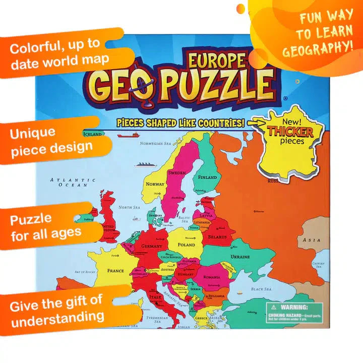 Europe GeoPuzzle 58 Piece Jigsaw Puzzle Geotoys