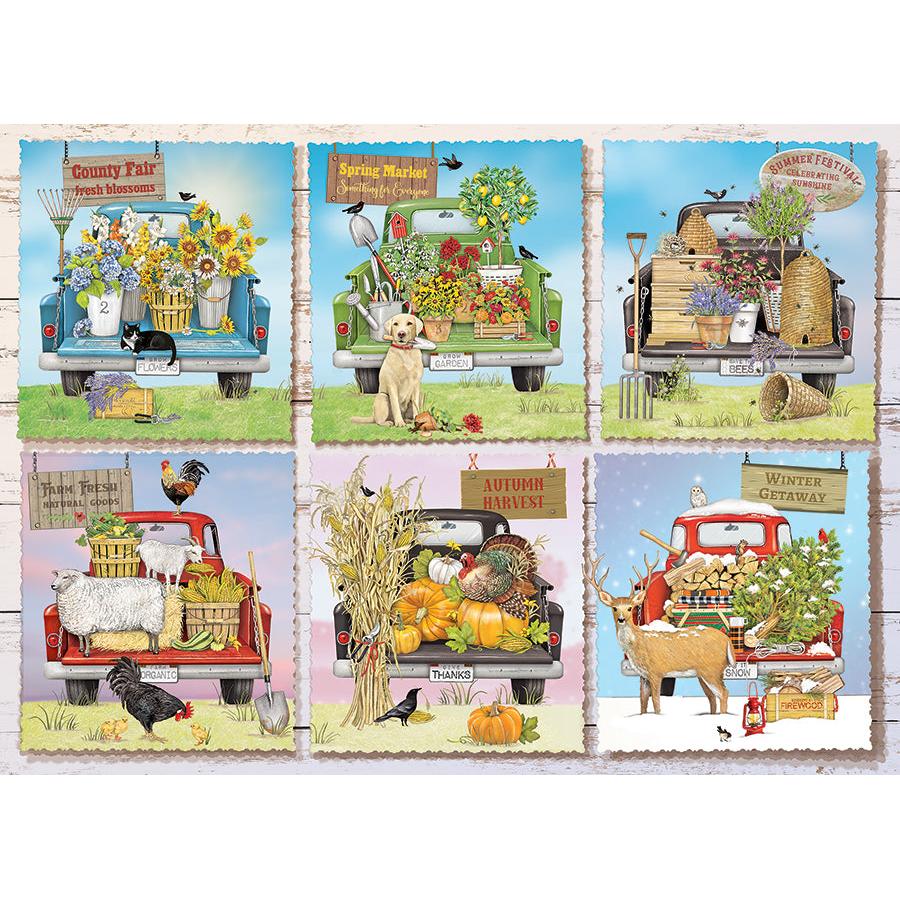 Farmer's Market Trucks 1000 Piece Jigsaw Puzzle Cobble Hill