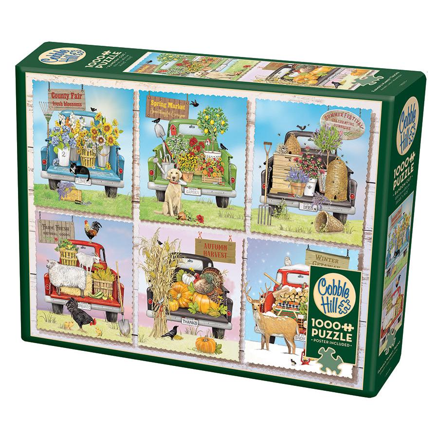 Farmer's Market Trucks 1000 Piece Jigsaw Puzzle Cobble Hill