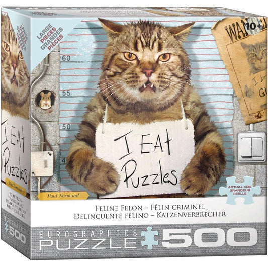 Feline Felon 500 Piece Jigsaw Puzzle Eurographics