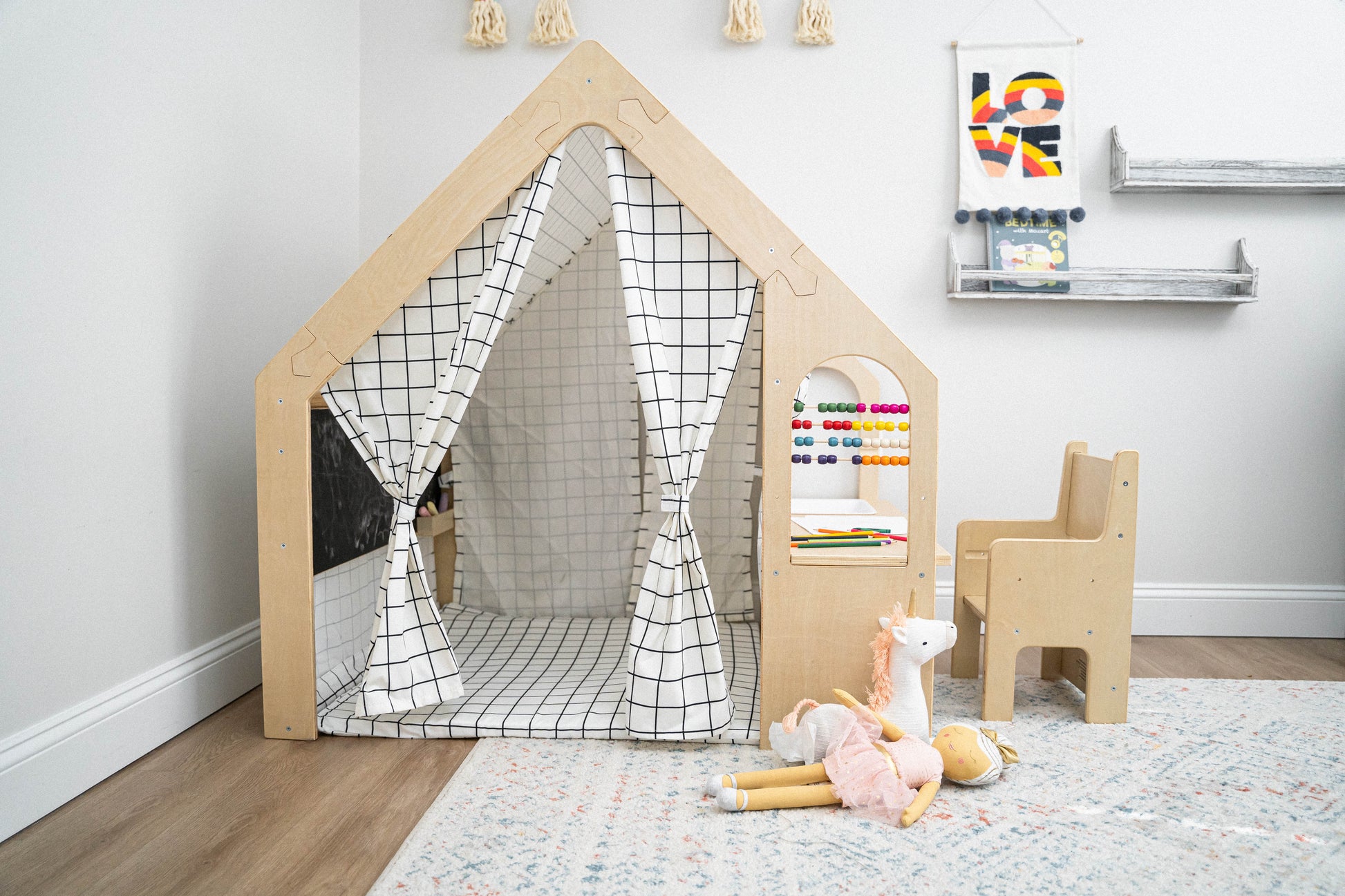 Flair | Playhouse & Sensory Desk - Chickadees Wooden Toys