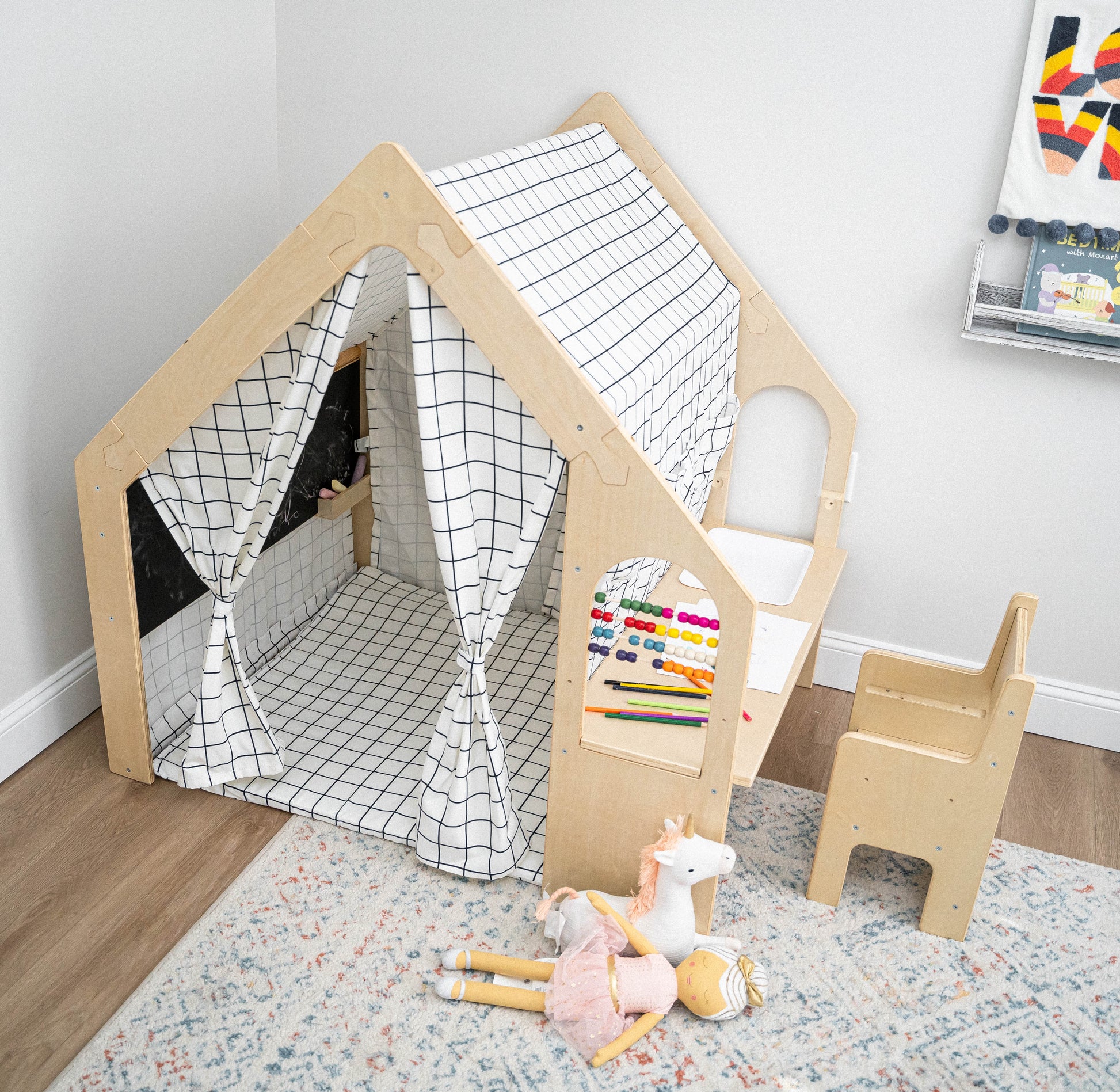 Flair | Playhouse & Sensory Desk - Chickadees Wooden Toys