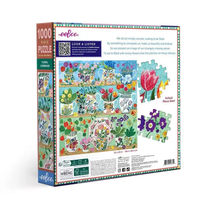 Floral Cupboard 1000 Piece Jigsaw Puzzle eeBoo