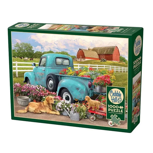 Flower Truck 1000 Piece Jigsaw Puzzle Cobble Hill