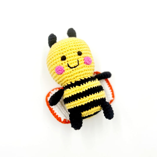 Friendly Bumble Bee Rattle - Chickadees Wooden Toys