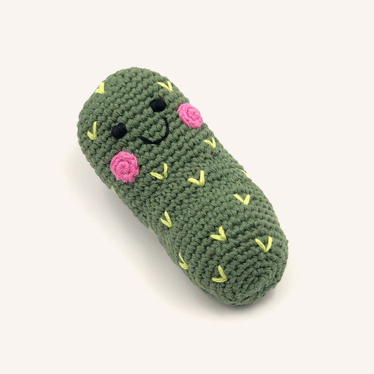 Friendly Pickle Rattle - Chickadees Wooden Toys