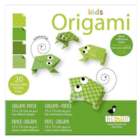 Frog Kids Origami Kit Fridolin - Chickadees Wooden Toys