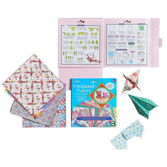 Fun Patterns Origami Papers Kit eeBoo - Chickadees Wooden Toys