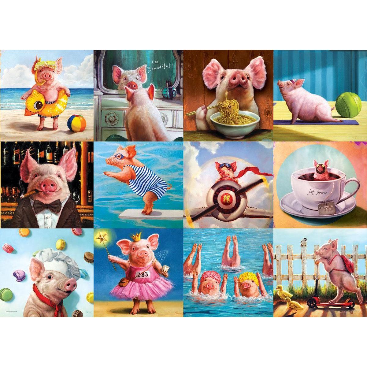 Funny Pigs 1000 Piece Jigsaw Puzzle Eurographics