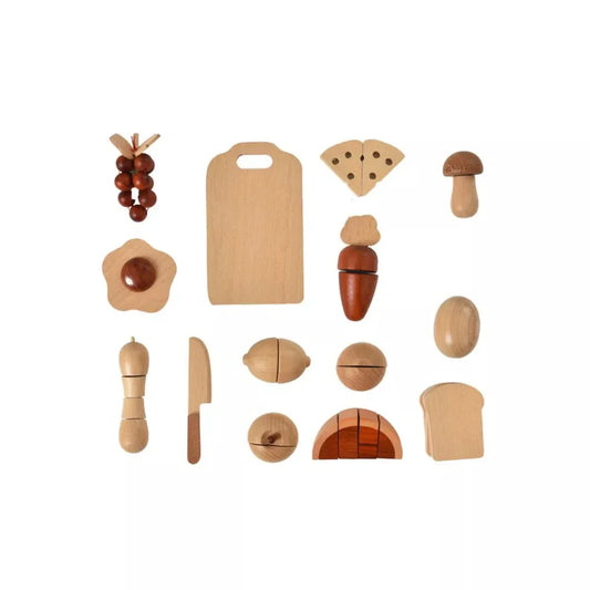Wooden Play Food Sets for Kids Kitchen - Chickadees Wooden Toys