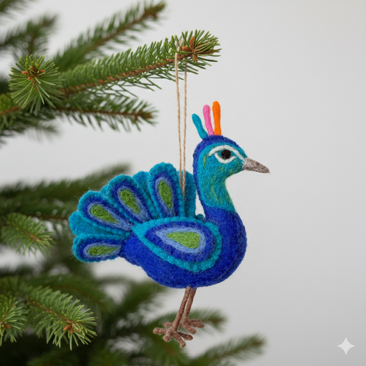 Felt Peacock Ornament