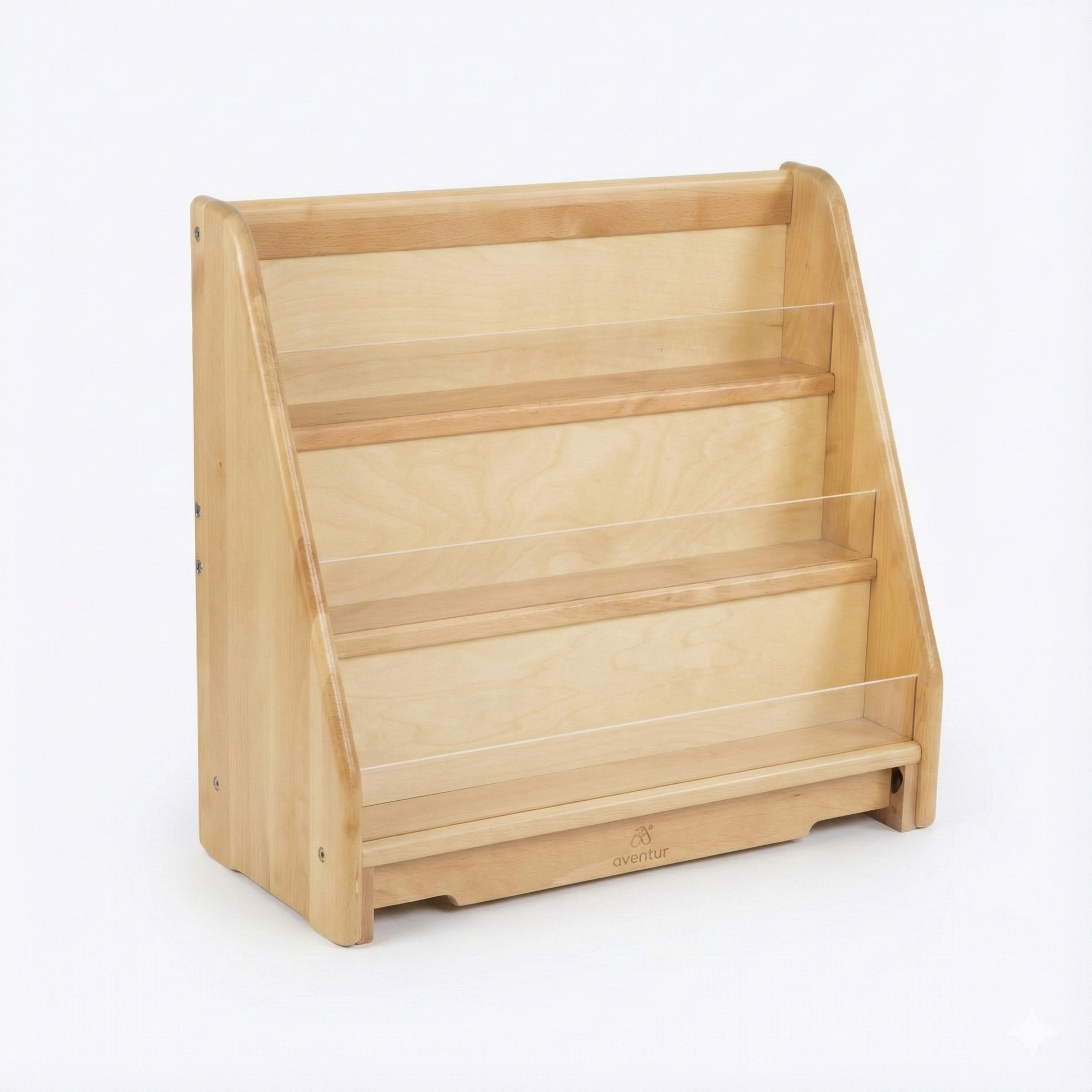 Wooden Classroom Bookshelf – Double Pack 3 Tier Front-Facing Display | 22.4" H x 25" W x 22" D - Chickadees Wooden Toys