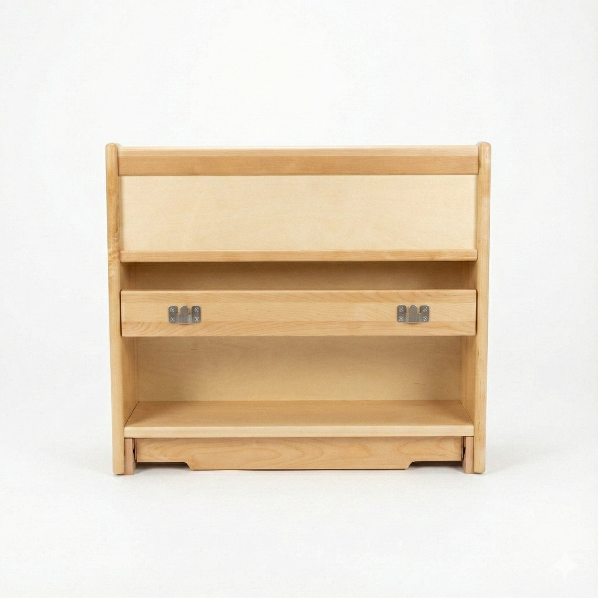 Wooden Classroom Bookshelf – Double Pack 3 Tier Front-Facing Display | 22.4" H x 25" W x 22" D - Chickadees Wooden Toys