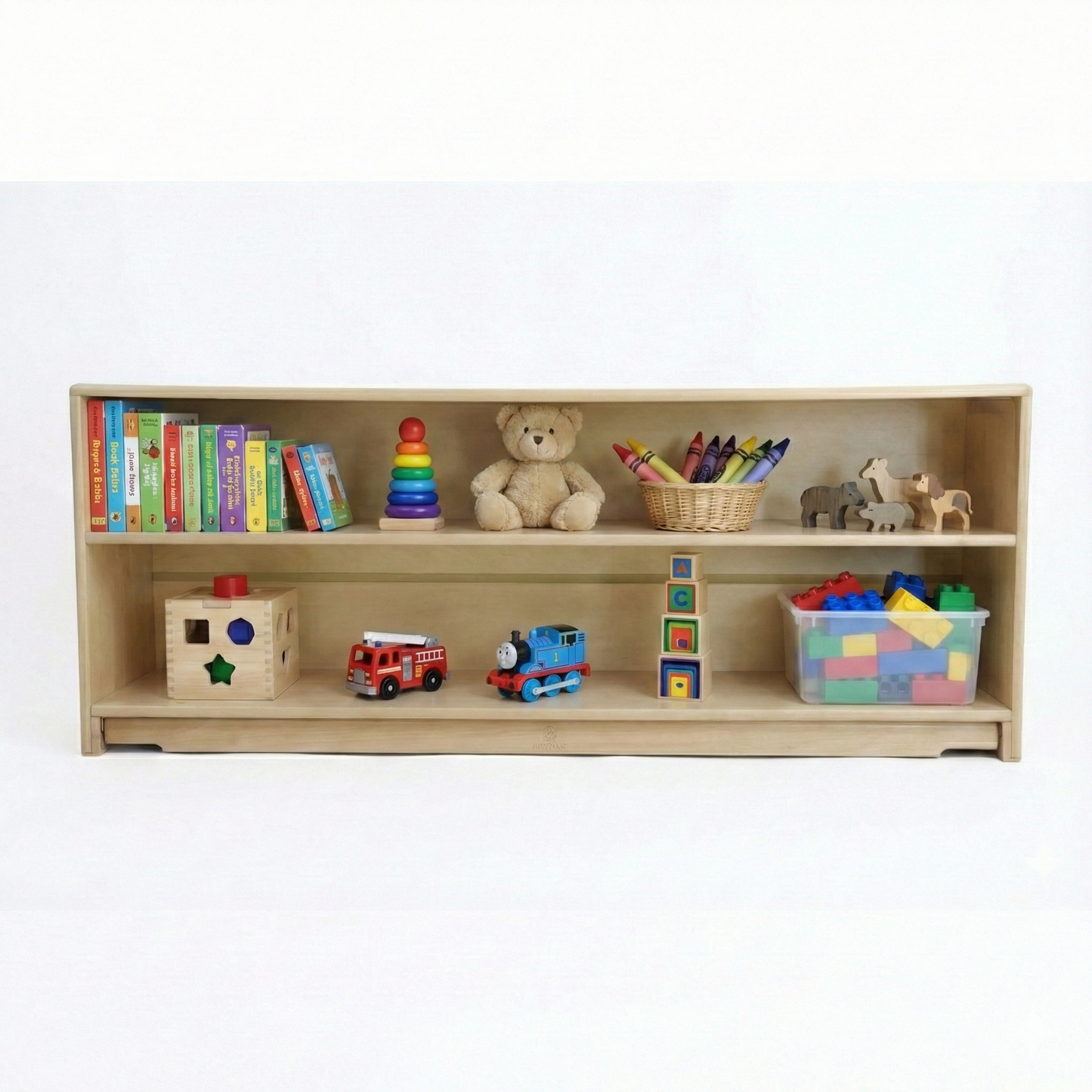 Montessori Classroom Shelf - 5' x 24" - Closed Back - Chickadees Wooden Toys