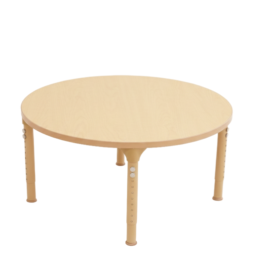Round Adjustable Kids Table – 36" Diameter, 17" to 25" Height | Classroom, Montessori & Daycare Activity Table