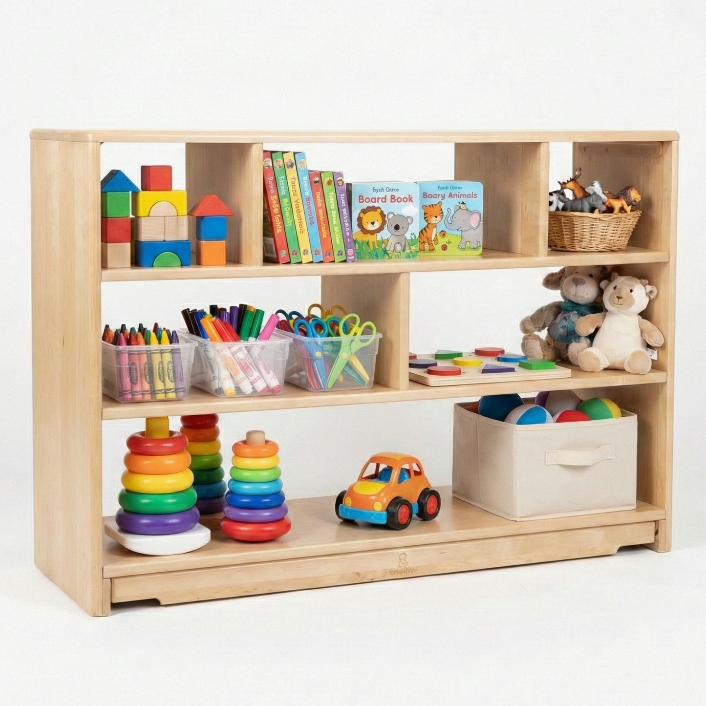 Montessori Classroom Shelf - 4' x 32" - Open Back - Chickadees Wooden Toys