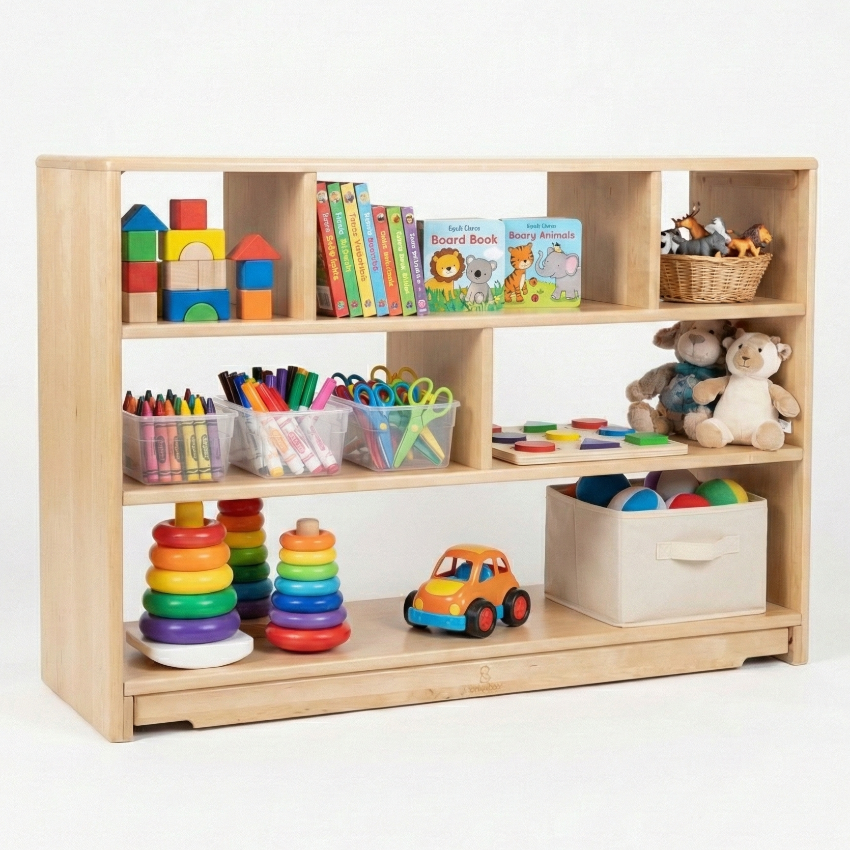 Montessori Classroom Shelf - 4' x 32" - Open Back - Chickadees Wooden Toys