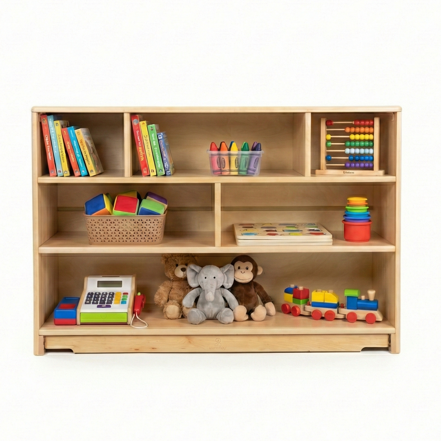 Montessori Classroom Shelf - 4' x 32" - Closed Back - Chickadees Wooden Toys