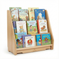 Wooden Classroom Bookshelf – Double Pack 3 Tier Front-Facing Display | 22.4" H x 25" W x 22" D - Chickadees Wooden Toys