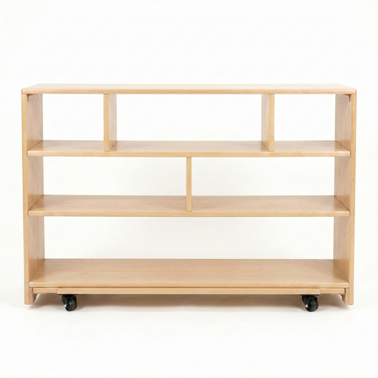Montessori Classroom Shelf - 4' x 32" - Open Back - Chickadees Wooden Toys