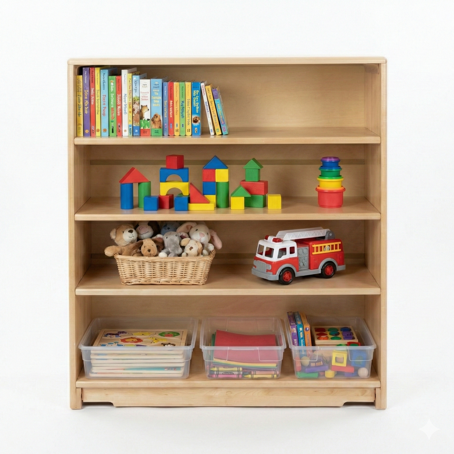 Montessori Classroom Shelf - 3' x 40" - Closed Back - Chickadees Wooden Toys