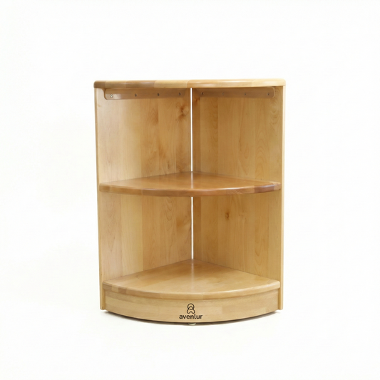 Montessori Classroom Corner Shelf - 24" Tall - Chickadees Wooden Toys