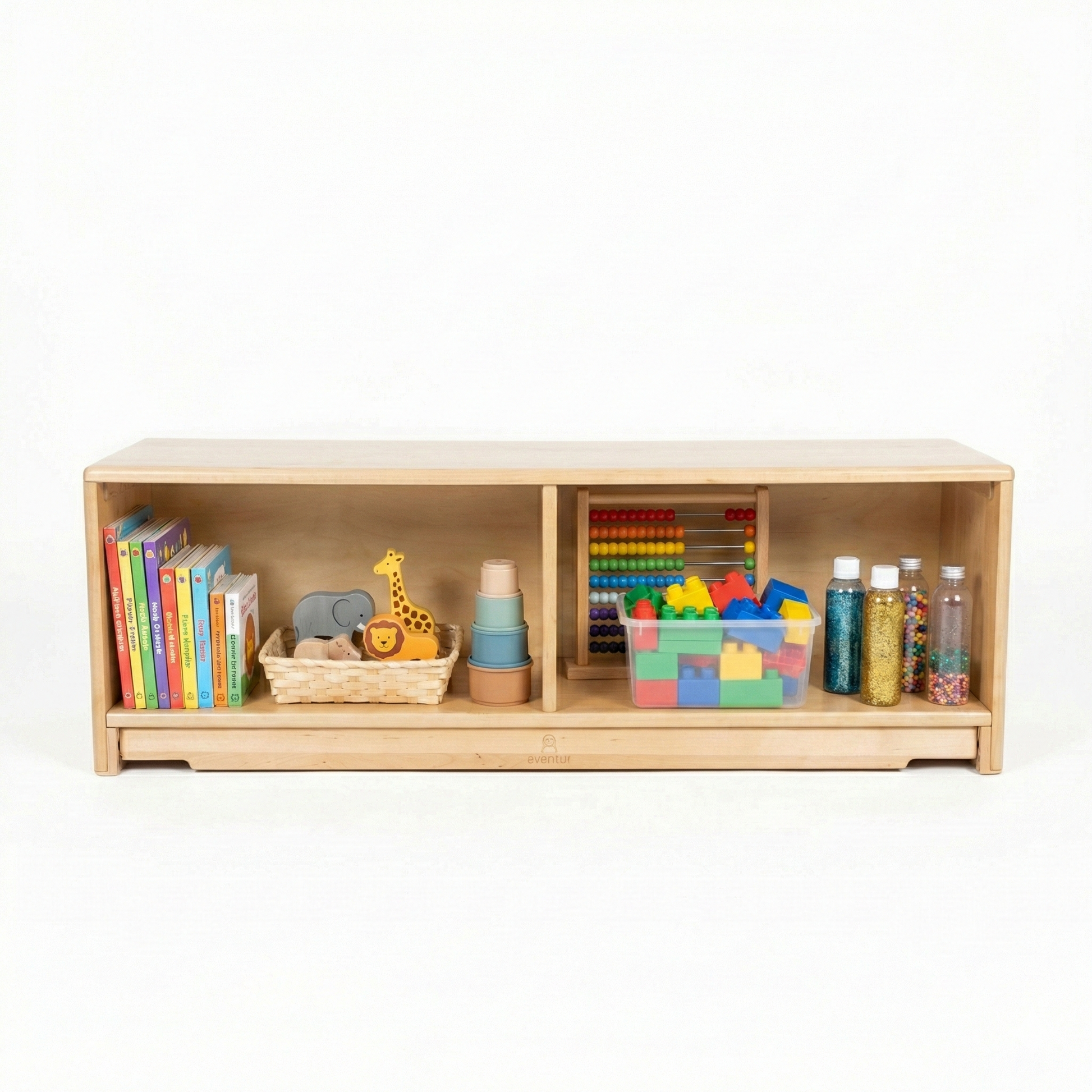 Montessori Classroom Shelf - 4' x 16" - Closed Back - Chickadees Wooden Toys