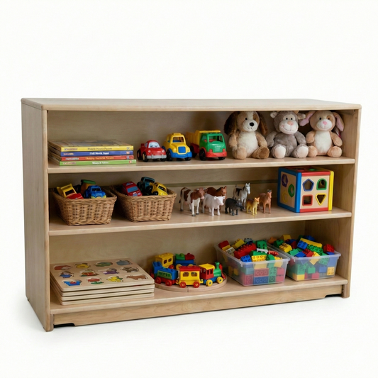 Montessori Classroom Shelf - 5' x 32" - Closed Back - Chickadees Wooden Toys