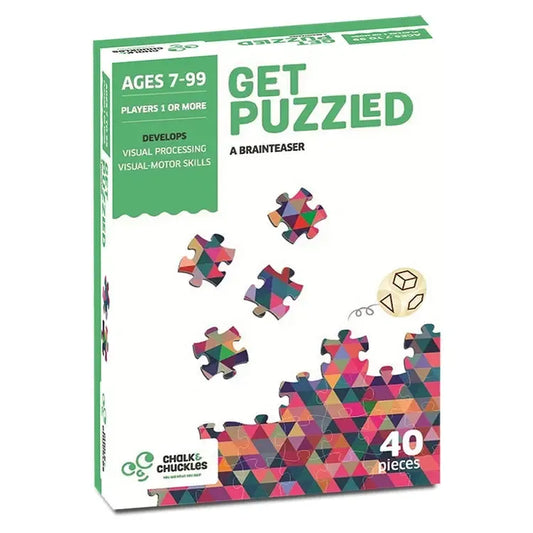 Get Puzzled 40 Piece Jigsaw Puzzle Brainteaser Game C&C - Chickadees Wooden Toys