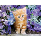 Ginger Cat in Flowers 500 Piece Jigsaw Puzzle Clementoni