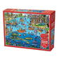 Gone Fishing Doodle Town 1000 Piece Jigsaw Puzzle Cobble Hill