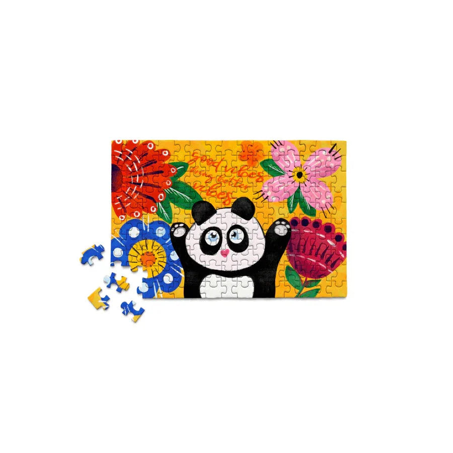 Good Vibes Panda 150 Piece Mini Jigsaw Puzzle Micro Puzzles