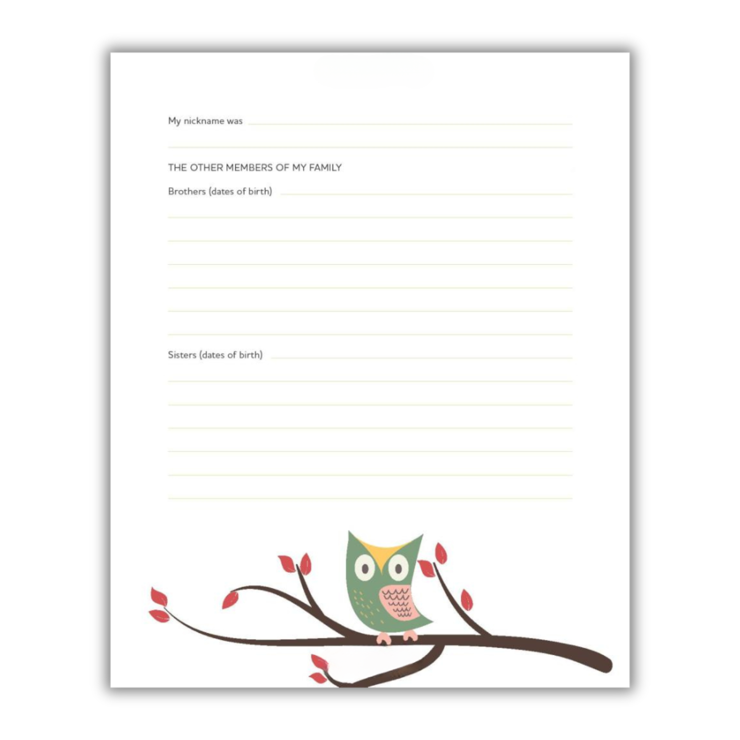 Grandmother's Journal: Memories and Keepsakes for My Grandchild (Spiral Bound) - Chickadees Wooden Toys