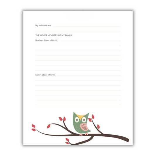 Grandmother's Journal: Memories and Keepsakes for My Grandchild (Spiral Bound) - Chickadees Wooden Toys