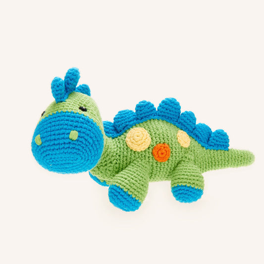Dino Rattle - Steggy - Chickadees Wooden Toys